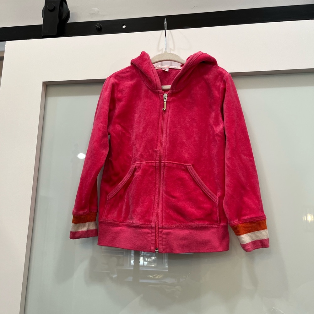 Juicy Couture Pink Velour Zip Up with Hood, Size 4T